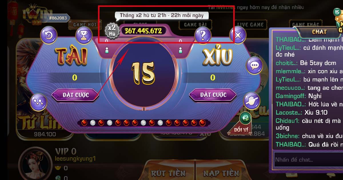 Thưởng thêm khi chơi game xóc đĩa, tài xỉu iWin